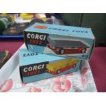 Corgi Toys, Dropside Trailer 100 and Platform Trailer 101, both in original boxes. (2)