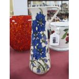 A Moorcroft Pottery Jug, painted in the 'Delphinium' design by Kerry Goodwin, impressed and