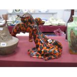 Anita Harris Pottery Giraffe, gold signed under base, 26.5cm high (neck crack).