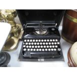 A Seidel and Naumann, Dresden Portable Erika Typewriter No. 5, in case.