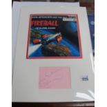 Don Spencer Autograph, blue ink signed, as a montage with image of Fireball XL5, unverified.