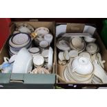 Limoges, Minton, Copeland, Spode, Crown China and Other Table Pottery:- Two Boxes