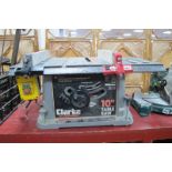 Clarke 10 inch (254mm) Table Saw, untested: sold for parts only.