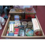 Novelty Tins, including 'Craven A' as a blotter, Sharps Astronaut, Mazawattee Tea, Players and