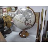 Replogle Platinum Classic 12 inch Diameter Globe, on hexagonal wooden base.