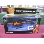Corgi James Bond The Soy Who Love Me Stromberg Helicopter CC04101, signed by Caroline Munro.