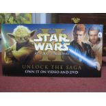 Star Wars 'Attack of the Clones', Unlock the Saga, Own it on Video and DVD Card Poster, 47.5 x