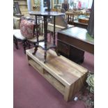 Modern Hardwood Coffee Table, with twin under shelves, 120cm wide, Edwardian mahogany occasional