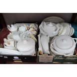 Spode, TG Green, Harmony and Others White Table Pottery:- Two Boxes