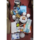 Delta Toaster, Thermos coffee pot, Neoflam knives, other kitchen ware:- Two Boxes