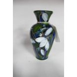 Anita Harris Snowdrop Vase, gold signed, 11.5cm high.