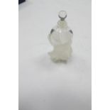 Lalique "Les Elfes" Miniature Perfume Bottle, 2002 limited edition (no contents), 6cm high.