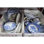 Losol 'Tokio' Tureens, Adams 'Landscapes' coffee pot, Maddock, Willow Pattern, other blue and