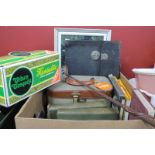 Whip, Henselite Lawn Green Bowls, Karate books, Wonderful models, vanity case, etc:- One Box