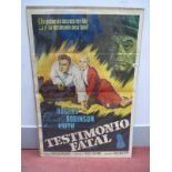 Film Poster (Industrial Argentina) 'Testimonio Fatal' (Tight Spot), 1955 Columbia Pictures original,