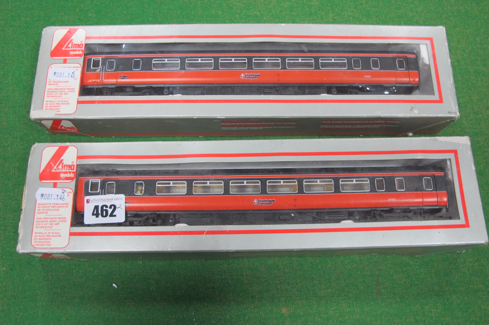 A Lima 'OO' Scale Two Car Class 57 DMU - 'Strathclyde Transport', boxed, playworn.