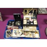 A Large Mixed Lot of Assorted Costume Jewellery, including imitation pearls, diamanté, vintage and