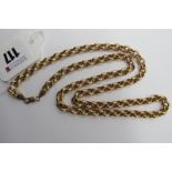 A 9ct Gold Chunky Hollow Belcher Link Chain, 61.5cm long (some links dented) (19grams).