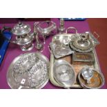 A Mixed Lot of Assorted Plated Ware, including Georgian coffee pot, modern boxed napkin rings,