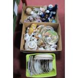 Collectors Plates, coffee set, Bavarian and other ceramics:- Three Boxes