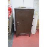 Industrial Metal Storage Cabinet, having inner safe compartment (key present), on bracket feet, 91.