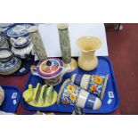 A Pair of Losol 'Capri' Wall Pockets, Sadler tea pot, Rington 'Farmyard Fun' toast rack, Worsley