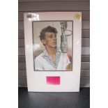 Gene Vincent Signature, (unverified) nicely mounted with picture.