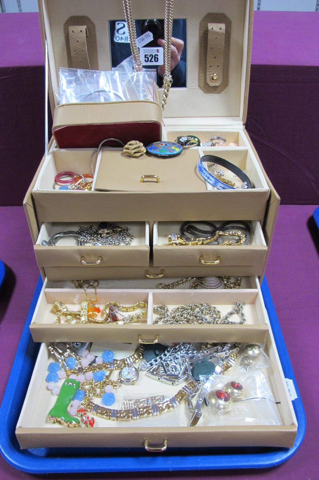 A Mixed Lot of Assorted Costume Jewellery, including necklaces, dress rings, enamel heart shape