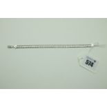 A Modern 9ct White Gold Bracelet, of uniform flat link design, overall length 19cm (5.2grams).