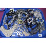 A Variety of Modern Costume Jewellery, including ornate necklaces, fancy drop earrings, bead