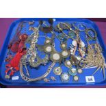 A Small Selection of Ornate Modern Costume Jewellery, including large gilt coloured necklaces,