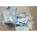 A Carton of World Perfined Stamps, in envelopes, plastic bags, wallets and loose, thousands to sort,