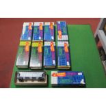 Nine 'HO' Scale American Outline Roundhouse Kits, all rolling stock, all made up, boxed.