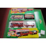 Two Corgi Classics Showsman Range, No 21701 John Codona's Pole Truck and Trailer, and No 14101 Tubys