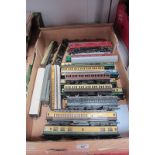 Over Twenty 'OO' Scale Tri-ang/Tri-ang Hornby Eight Wheel Railway Coaches, all playworn, sometimes