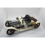 A Mamod Steam Car, appears complete including burnel and steering rod, appears unsteamed, unboxed.