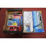 Six Plastic Model Kits, by Revell, Airfix, Bandai, including Revell #04218 1:144th Scale Airbus