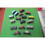 Over Fifteen 'OO' Scale Four Wheel Railway Wagons, by Hornby and others, all playworn.