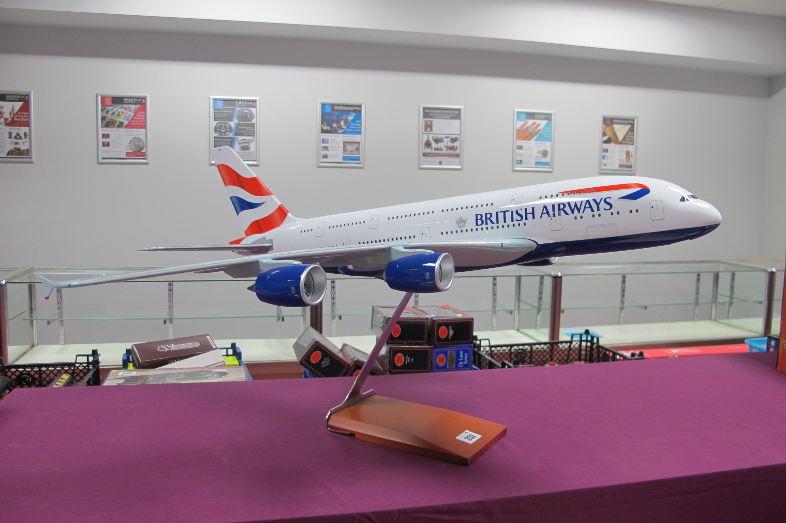 An Outstanding GE Mini Model of an Airbus A380 British Airways Call Sign G/XLGA, appears as new,