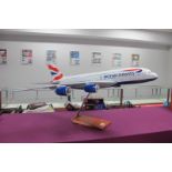 An Outstanding GE Mini Model of an Airbus A380 British Airways Call Sign G/XLGA, appears as new,