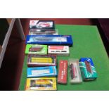 Eleven 'HO' Scale Railway Rolling Stock, by Roco, Marklin, Lima and others, mainly four wheel, used,