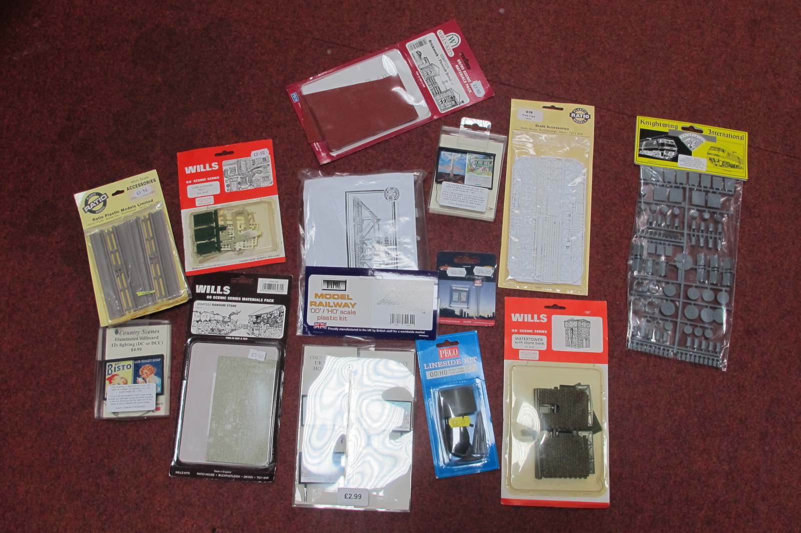 A Quantity of Mainly 'OO'/4mm Scale Railway Related Kits and Accessories, by Wills, Peco, etc,