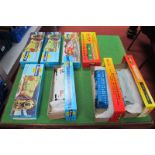 Eight 'HO' Scale 'Large' American Outline Plastic Box Cars, by Athearn and Roundhouse, all made