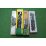 Four 'N' Gauge Steam Outline Locomotives, by various makers, all playworn, repainted, spares,