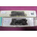 Two 'N' Gauge 0-6-0 Tank Locomotives, both in BR black finish, used.