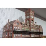 A Very Impressive 'O' Gauge/7mm Victorian Style Station Building, minor damages 75cm long, 50cm
