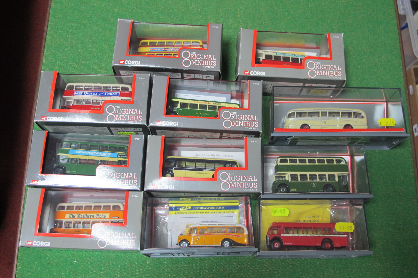 Eleven Corgi Original Omnibus Buses, single and double deckers, all cased, but some detached from