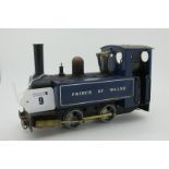 A Mamod SL5 0-4-0 Live Steam Locomotive 'Prince of Wales', modified, playworn, parts missing inc