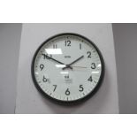 A Mid 1900's Black Painted Bakelite Office/Factory Clock, with original working movement and