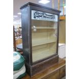 A Victorian Pine Table Top Druggists Shop Cabinet, with two inner shelves, the front original